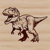 A prehistoric T Rex dinosaur in a vector format.