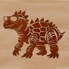 Beautiful SVG Vector Drawing A detailed drawing of a dinosaur in SVG design style.