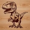 Vibrant Prehistoric Creature Illustration A digital illustration of a prehistoric dino in vibrant colors, perfect for vector art projects.