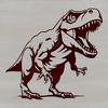 A realistic 3D illustration of a Tyrannosaurus Rex in mid-attack pose.