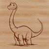 Prehistoric Brachiosaurus dinosaur illustration in vector format.