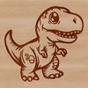 Baby T-Rex Vector Design Colorful vector art of a cute dinosaur for crafting and design projects.