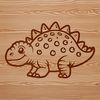 SVG design of a dino for crafting and design projects.