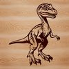 A prehistoric dino illustration in vector format, suitable for digital cutting machines and graphic design.