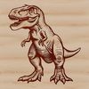 A prehistoric Tyrannosaurus Rex dinosaur in vector format.