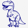 Artistic Dinosaur - SVG For Commercial Use