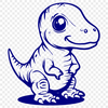 Free Unique T Rex Vector Drawing