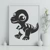 Cute Baby Dinosaur - Laser Cutter SVG