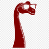 Artistic Dinosaur Wearing Sunglasses DXF - Free Download