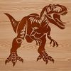 Colorful dino design suitable for cutting machines or laser cutting.