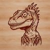 A prehistoric dinosaur illustration in vector format, suitable for various applications.