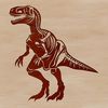 Beautiful Prehistoric Animal Stencil A prehistoric dino in detail, suitable for vector art and cutting machine stencils.