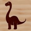 A prehistoric dino illustration in vector format, suitable for cutting and stenciling with Cricut or laser cutter.