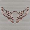 Elegant Angel Wing Silhouette Vector illustration of angel wings in a stylized design suitable for graphic projects.
