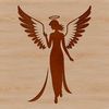 A high-resolution digital representation of an angel icon in SVG design style.