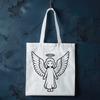 Delicate Winged Heaven Sent A vector illustration of a serene angel with delicate wings and gentle features.