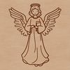 A stylized illustration of a winged angel, created as a vector graphic for digital and print applications.
