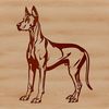 Standing Doberman Pinscher Dog Vector Graphic A high-quality vector illustration of a standing Doberman Pinscher dog breed.