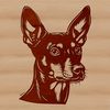 Vector Dog Head Design - Downloadable Clip Art A digital illustration of a Doberman Pinscher's head, vector art suitable for various uses including commercial projects.