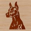 Vector Dog Portrait - Doberman Style A vector illustration of a Doberman Pinscher's head, suitable for various uses including digital design and craft projects.