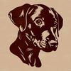 Dog Illustration - Doberman Pinscher Head A high-quality illustration of a Doberman Pinscher's head, suitable for digital design projects.