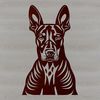 Beautiful Dog Head SVG Design A vector art representation of a Doberman Pinscher, ideal for use in digital design and DIY crafting projects.