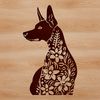 Beautiful Dog Head Illustration SVG A close-up vector illustration of a Doberman Pinscher's head, featuring intricate details.