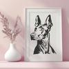 Artistic Doberman Pinscher Decal