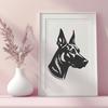 Beautiful Doberman Pinscher - Glowforge DXF