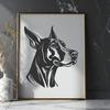 Creative Doberman Pinscher In SVG & PNG