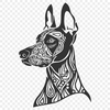 Doberman Pinscher Digital Artwork In SVG, PNG, PDF And DXF Formats