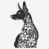 Free Artistic Doberman Pinscher Digital Drawing