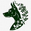 Doberman Pinscher In DXF Format - Free Commercial Use License