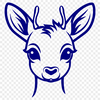 Cute Deer In SVG, PNG, PDF And DXF File Formats - Free