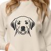 Labrador Dog Silhouette Outline A digital rendering of a Labrador dog in detailed outline form for crafting or design purposes.