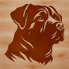 Rottweiler Portrait A high-resolution digital drawing of a Rottweiler featuring its recognizable features.