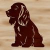 Cocker Spaniel Breed Portrait in Vector Format A sitting Cocker Spaniel dog breed portrait in vector format.