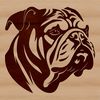 Vector Bulldog Head Icon A depiction of a bulldog's head, designed as a vector image for use in various digital formats.