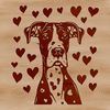 An illustration of a Great Dane in a simplified style, perfect for use as clip art or in digital projects.