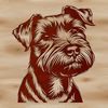 Bearded Canine Portrait Vector Art An illustration of a small to medium-sized dog with a distinctive beard and eyebrows.
