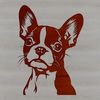 Vector Pet Portrait Boston Terrier head illustration, suitable for personal or commercial projects.