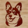 Corgi Breed Dog Silhouette A cute breed of dog with a distinctive head shape, originating from Wales.