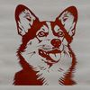 Free Vector Welsh Corgi Clip Art A stylized illustration of a Welsh Corgi's head, suitable for vector art and digital design projects.
