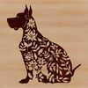 A sitting Great Dane, depicted in a simple vector design.