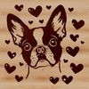Cute Puppy Clip Art Image Design A small breed dog with a distinctive head shape and expression, designed as a vector image.
