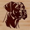 Boxer Breed Vector Icon A vector graphic representation of a Boxer breed dog, suitable for various design applications.