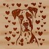 Gentle Giant Dog Breed Icon A large breed dog with a gentle head and a loving expression.