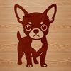 Silhouette of a Chihuahua, suitable for digital cutting machines.