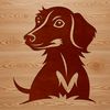 A illustration of a Dachshund's head, suitable for use as vector art in various design applications.