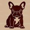 Adorable French Bulldog Breed Vector Icon A sitting French Bulldog breed dog in vector format.